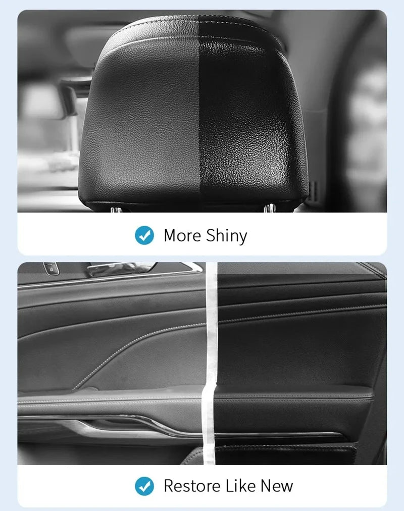 Plastic Leather Restorer Interior Trim Conditioner Polish Shine Cleaner Restore New Black Color Fading Repair Car Care Detail
