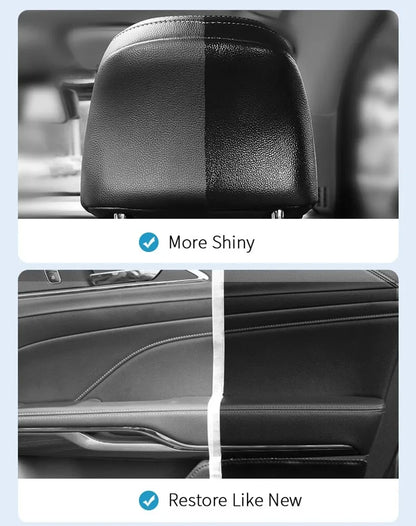 Plastic Leather Restorer Interior Trim Conditioner Polish Shine Cleaner Restore New Black Color Fading Repair Car Care Detail