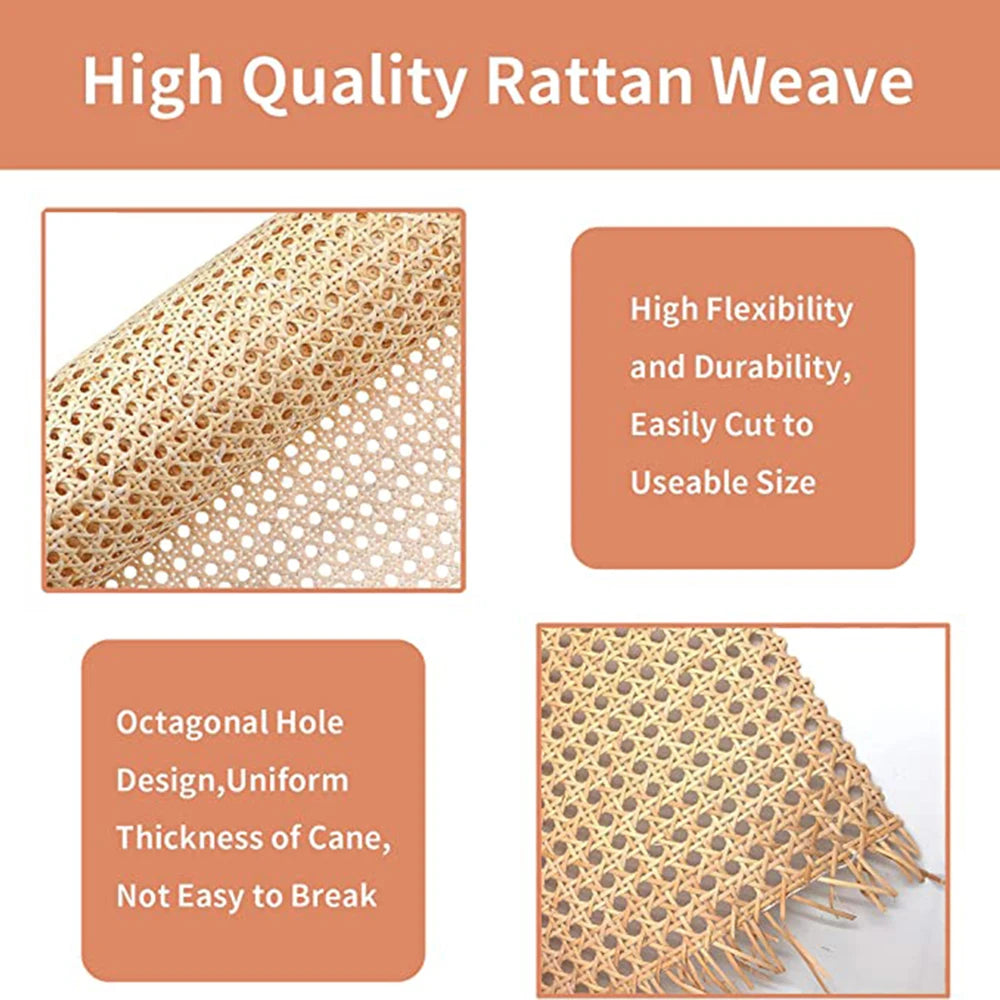 30 Size  Rattan Woven Belt, Furniture Repair Material For Furniture, Chairs, Cabinets, DIY Woven Open Mesh Canes