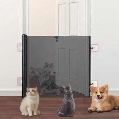 No Drilling Retractable Baby Gate Tall Mesh Baby Gate Extends Up To Wide Retractable Gate For Kids Pets Retractable Dog Gates