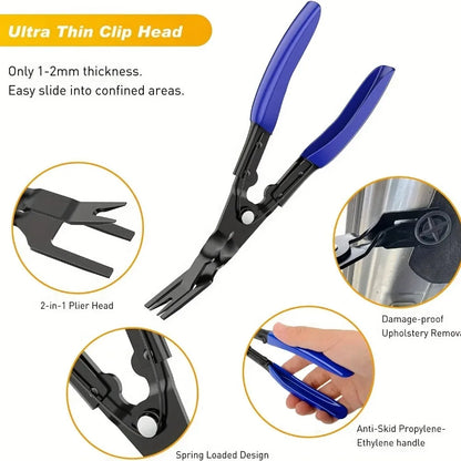 19Pcs Trim Removal Tool Set Clip Plier Upholstery Remover Nylon Car Panel Removal Set with Portable Storage Bag