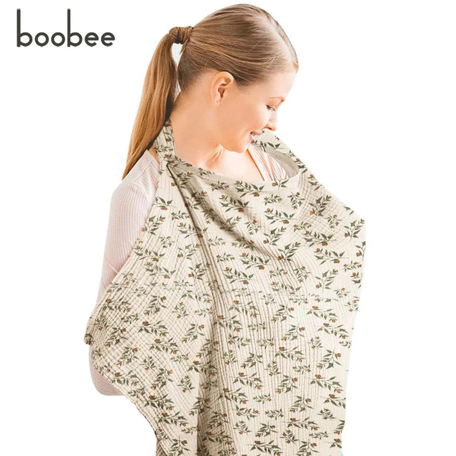 1Pc Gauze Nursing Cover, Nursing Apron, Multi-Purpose Car Seat Stroller Cover, Multi-Color Optional, Breathable 100% Nursing Cover Cloth Artifact, Outdoor Anti-Exposure Nursing Towel When Going Out. Perfect Gift for Mom.