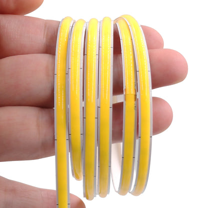 DC 5V USB COB Strip 3MM 5MM 8MM White/Pink/Red/White/Yellow/Yellow/Ice Blue/Green Flexible Ribbon Rope Home Decor TV Backlight