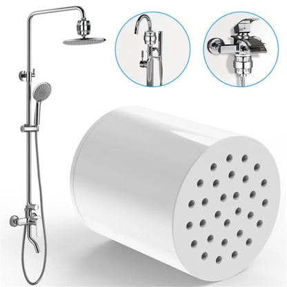 Shower Filter Replacement Cartridge for Hard Water, Universally Compatible with Any Similar Design, Shower Water Softener with High Output