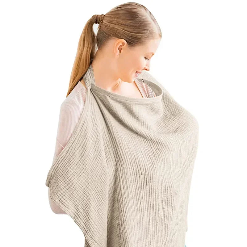 Breathable Baby Nursing Cover Maternity Breastfeeding Cover Cotton Muslin Baby Feeding Blanket Privacy Apron Stroller Blankets