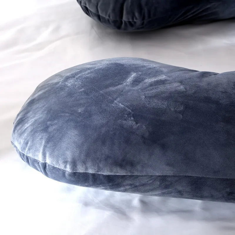 140x70cm 3000g 6.6lb Soft Pregnant Pillow U Type Lumbar Pillow Multi Function Side Protect Cushion for Pregnancy Women  velvet