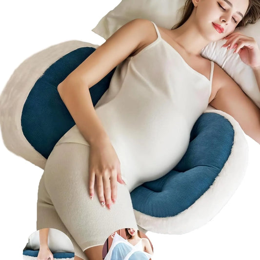 Ergonomic Pregnancy Pillow for Side Sleepers Pregnancy Support Cushion Waist Protection Relieve Abdominal Back Pressure