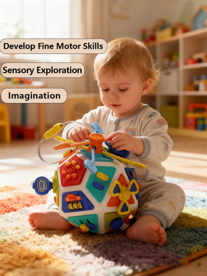 22-in-1 Baby Busy Board Activity Cube Toys Montessori Toy Educational Learning Sensory Travel Toys for Infant Christmas Gifts