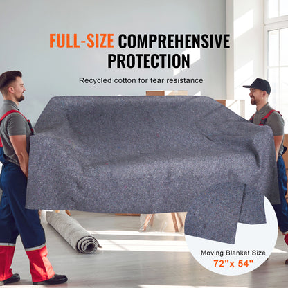 12/24 Pcs Pack Moving Blankets 54x72in Heavy Duty Padded Packing Blankets for Moving Shipping Protecting Furniture Professional Quilted Furniture Blankets for Moving Supplies