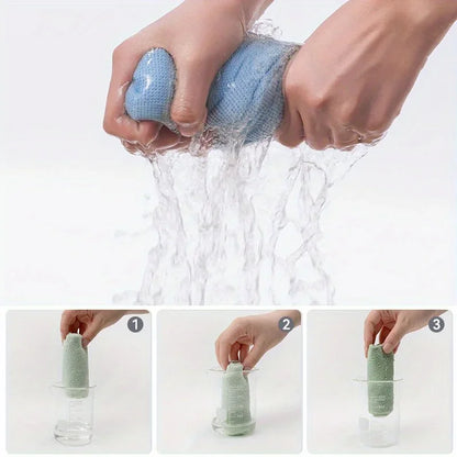 1 Roll/20pcs Reusable Microfiber Cleaning Wipes - High Absorbency, Durable & Machine Washable Kitchen Towels for Dishes