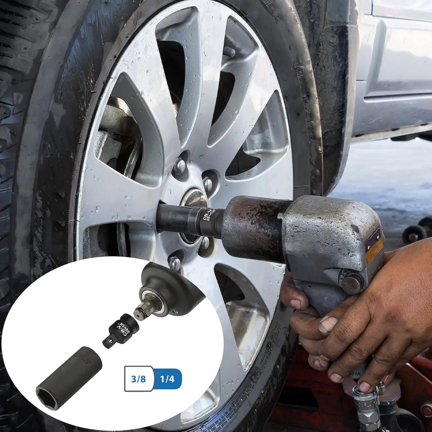 4/6/8/10 Impact Socket Wrench Adapter Set Professional 1/4 3/8 1/2 3/4 Inch Square Drive Adaptor Reducer Spanner Tool ﻿with Case