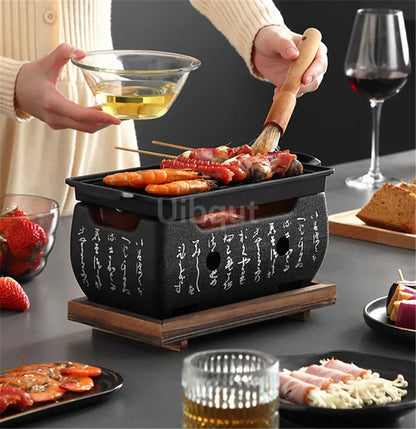 Portable Japanese Bbq Grill Korean Carbon Barbecue Grills Aluminium Alloy Indoor Outdoor Bbq Stove Barbecue Tools charcoal grill