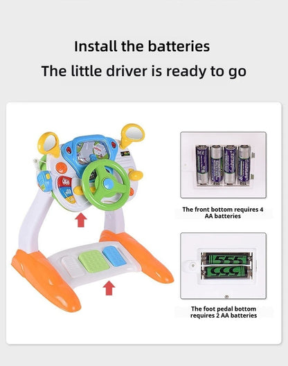 Child Simulation Music Simulated Driving Console Steering Wheel Toys Baby Driving Early Education Toys Intellectual Development