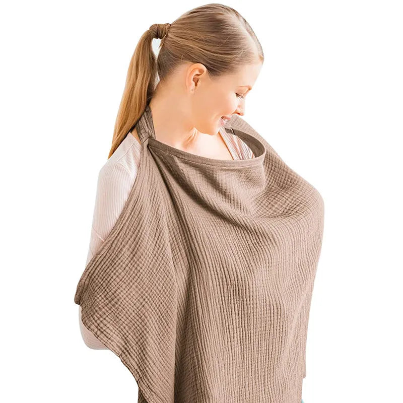 Breathable Baby Nursing Cover Maternity Breastfeeding Cover Cotton Muslin Baby Feeding Blanket Privacy Apron Stroller Blankets