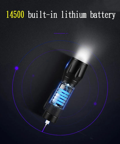 3 PCS Mini LED COB Flashlight Portable Rechargeable Torch with Pen Clip Zoomable Waterproof Light Tactical Lamp Camping Lantern