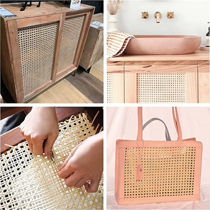 30 Size  Rattan Woven Belt, Furniture Repair Material For Furniture, Chairs, Cabinets, DIY Woven Open Mesh Canes