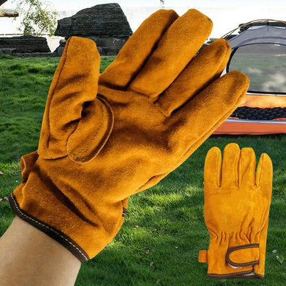 Heat Resistant Cowhide Welding Gloves Leather Reinforced Safety Work Gloves for Men Women Fireplace Stove BBQ Gear Driver Gloves
