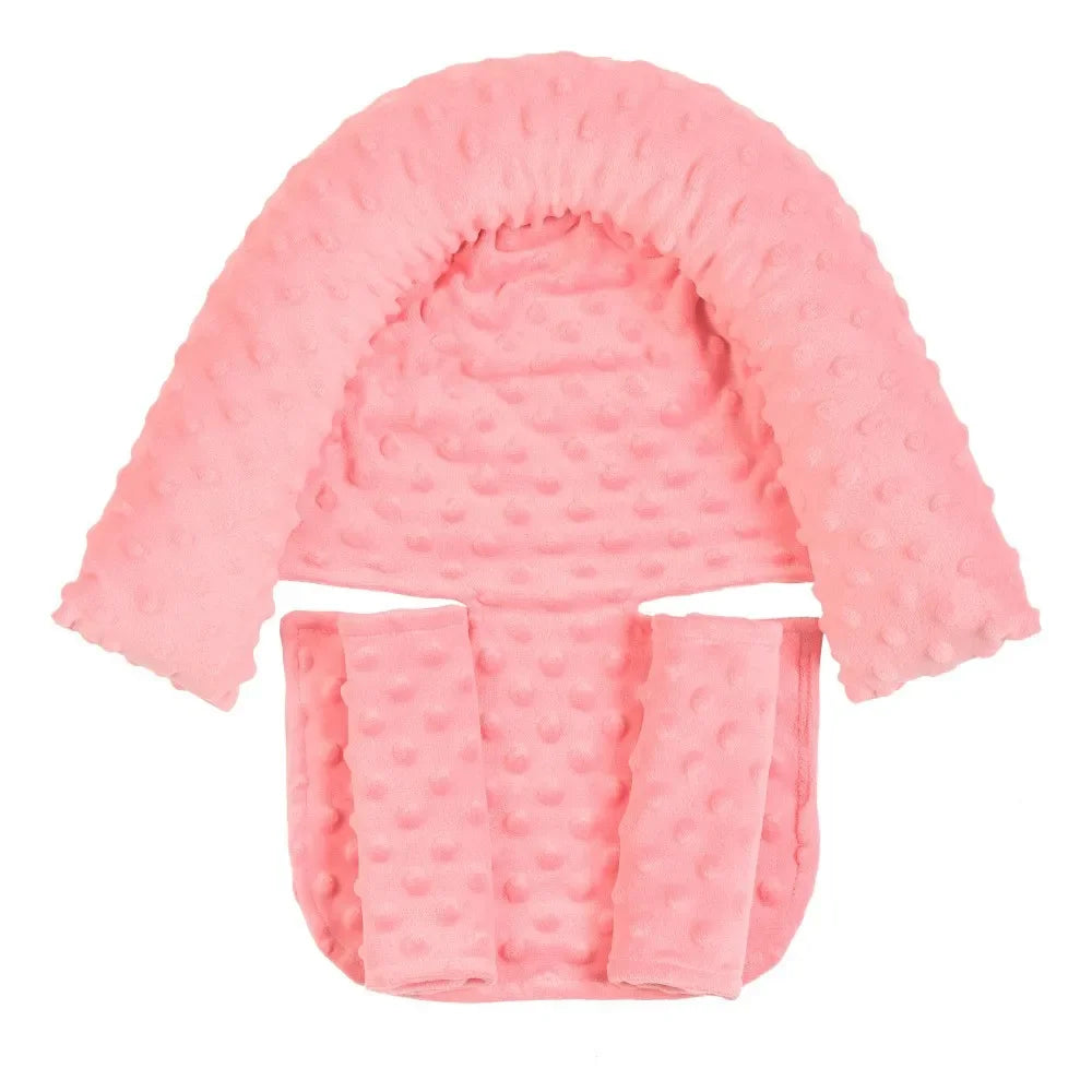 Baby Car Seat Head Support for Newborn, 2 in 1 Infant Car Seat Head Body Support with Strap Pads, Soft Stroller Cushion Pillow Insert