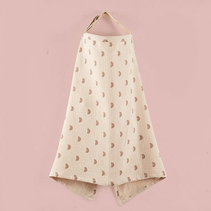 2025 Muslin Nursing Covers for Breastfeeding, Privacy Breast Feeding Cover with Arch Neckline for Mom and Baby Nursing Apron