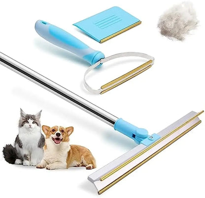 Carpet Rake for Pet Hair Removal Tool, Reusable Pet Hair Remover Broom, Dog&Cat Hair Remover Scraper Rake 3PCS Set