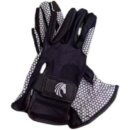 Summer Breathable Horse Riding Gloves lightweight Cozy Mesh Back Full Plam Silicone Grip Equestrian Gloves for Horseback Cycling