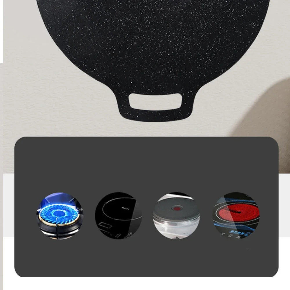 Roasting Round Pans Korean Aluminum Nonstick Grill Top Griddle Pan Bbq Fry Grill Outdoor Cast Iron Barbecue Griddles Grill Pans