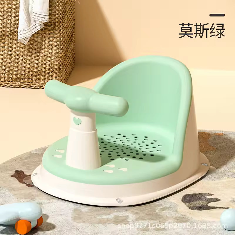 Baby Bath Seat for Babies 6 Months & Up, Non-Slip Toddler Bath Seat Portable Shower Stand for Newborns and Young Children Children's Growth Accessories