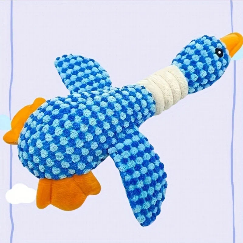 New pineapple velvet goose dog toy cat toy pet double color goose tough bite chew plush sound toy  pet supplies