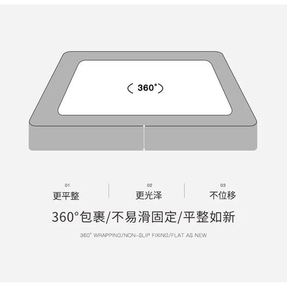 2025 new simple solid color washed cotton waterproof padded fitted sheet, No pillowcase, household mattress protective cover