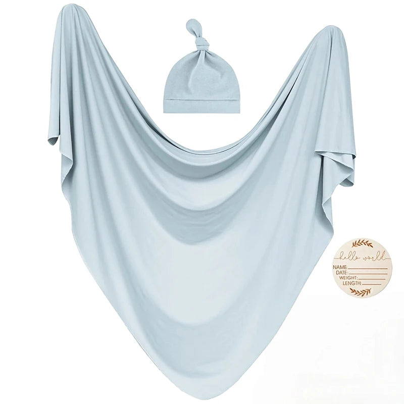Swaddle Blanket with Hats Sleep Swaddle for Baby Boy Girl Newborn Sacks Soft Cotton Wearable