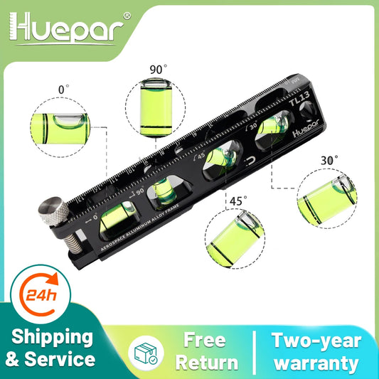 TL13 Magnetic Inclinometer 4 Bubbles Spirit Level Measuring Tool Standard Metric Rulers Horizon Vertical Laser Level Rule