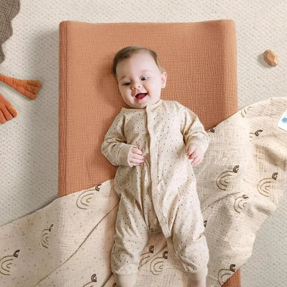 2PCS Diaper Changing Pad Cover Soft Breathable Cotton Newborn Baby Changing Mat Cover Solid Color Baby Shower Gifts
