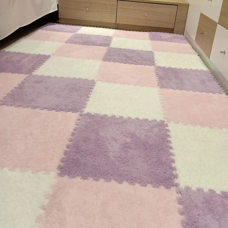 Soft Plush Children's Mat Baby Play Mat Baby Toys Eva Foam Puzzle Carpet In Children's Room Keep Warm Playmat 30*30*1CM