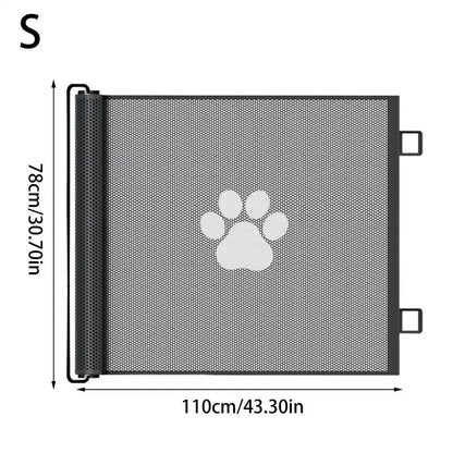 Dog Gate Indoor Retractable Mesh Baby Fence Pet Accessories For Porch Window Fireplace Doorway Yard Nursery Kitchen Balcony Pool
