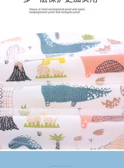 100% Cotton Baby Feeding Nursing Covers Mother Outing Breastfeeding Towel Nursing Cloth with Mosquito Net Baby Stroller