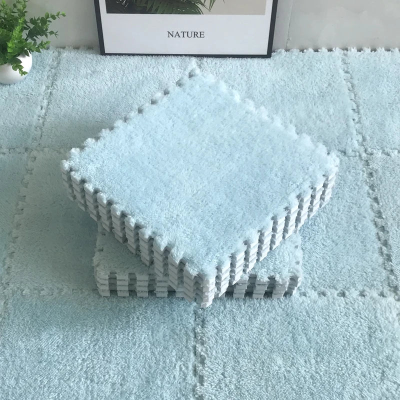 Soft Plush Children's Mat Baby Play Mat Baby Toys Eva Foam Puzzle Carpet In Children's Room Keep Warm Playmat 30*30*1CM