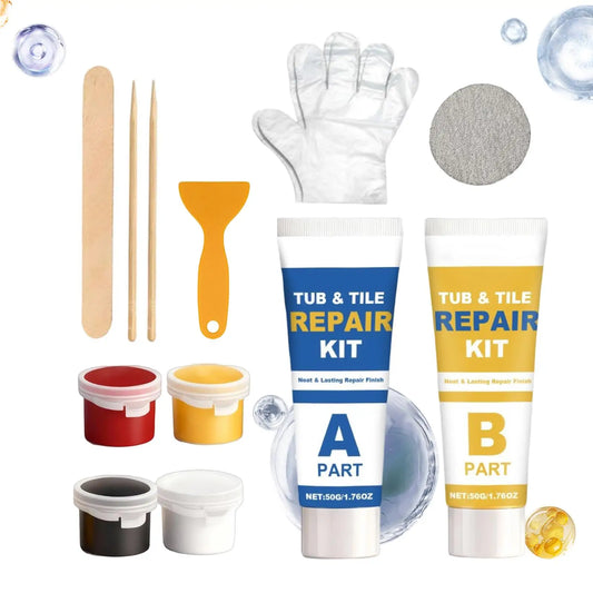 Tile Repair Kit, Ceramic Tile Repair Kit for Chips & Crack (Color Match), Porcelain Tile Chip Repair Kit with Super Strong Adhesion, Floor Tile Crack Repair Filler for Chips, Holes on Ceramic