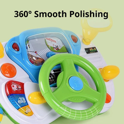 Child Simulation Music Simulated Driving Console Steering Wheel Toys Baby Driving Early Education Toys Intellectual Development