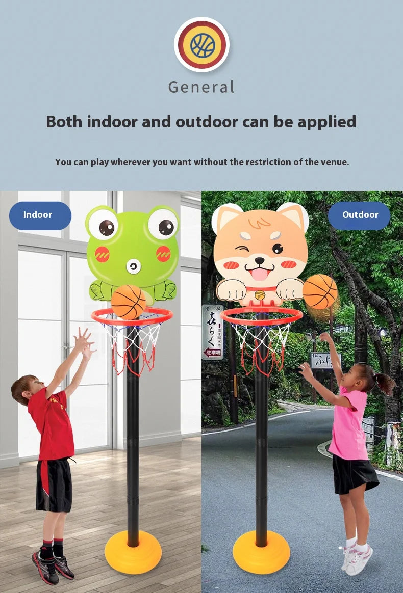 Children's Version Vertical Adjustable Lifting Basketball Rack Outdoor Home Indoor Sports Crtoon Rebound Parent-child Interacti