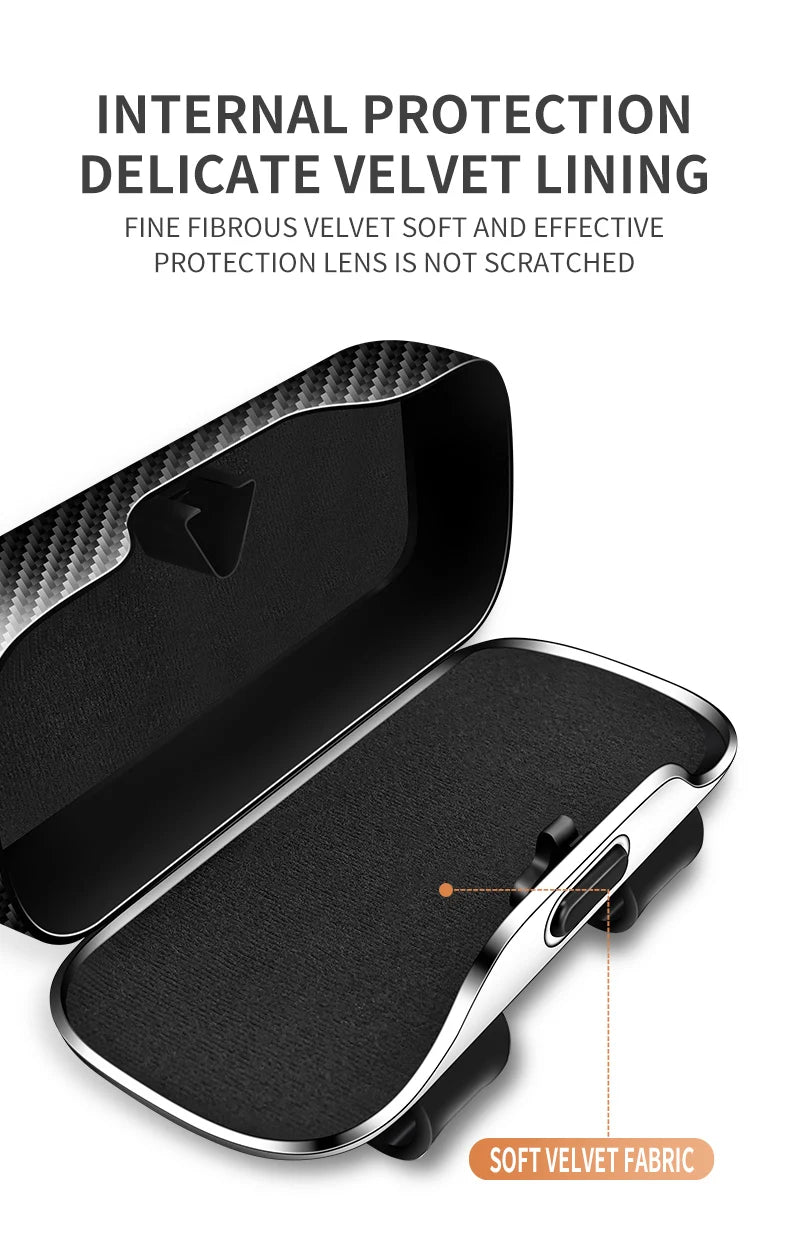 Car Glasses Box Portable Car Sunglasses Holder In The Car Driving Glasses Holder Eyeglass Case Sun Visor Car Lenses Holder
