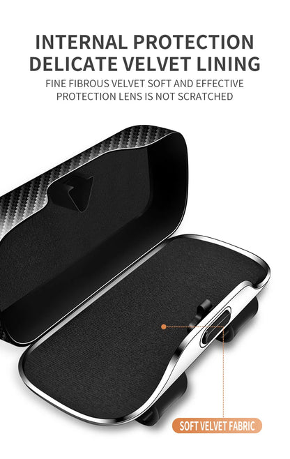 Car Glasses Box Portable Car Sunglasses Holder In The Car Driving Glasses Holder Eyeglass Case Sun Visor Car Lenses Holder