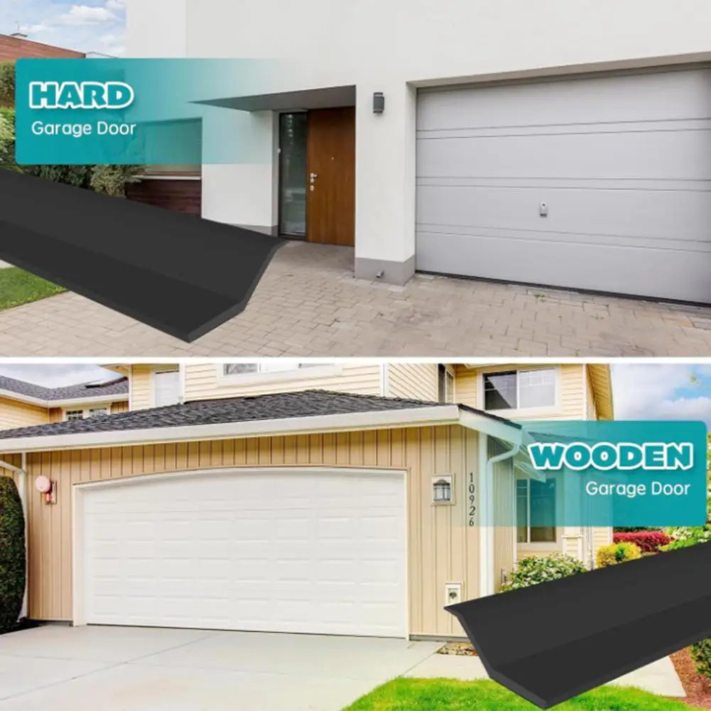 Garage Door Seal Top and Sides - 300cm Garage Door Weather Stripping Side Seal, Heavy Duty Weatherproof TPE, Insulates, Prevents Drafts, Easy Installation for Homeowners and DIYers