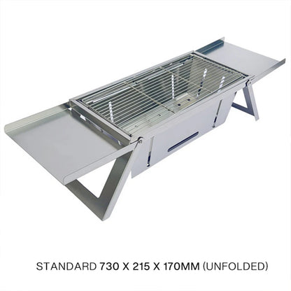 Stainless Steel Folding Barbecue Grill For Home And Outdoor Charcoal Kebabs Smokeless Portable Collapsible Barbecue
