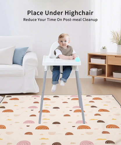 Baby Play Mat, Thicken Foam Cushioned & Waterproof Playpen Mat for Infants and Toddlers, Stylish and Just Wipe-Clean Playmat for Baby Play on Floor