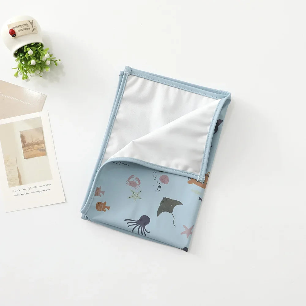 Reusable Baby Diaper Changing Mat Cover Waterproof Foldable Newborn Baby Sheet Mattress Portable Multi Use Travel Floor Play Pad