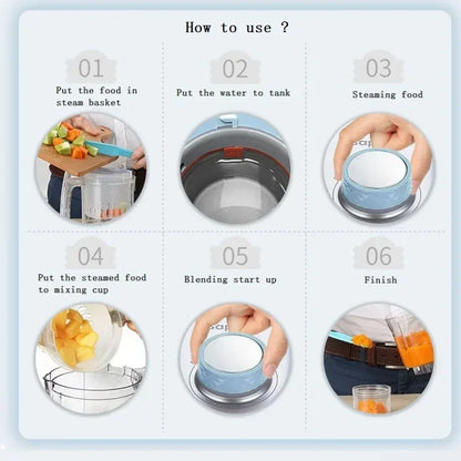 Auto Baby Food Maker, Glass Baby Food Mill, Baby Blender & Steamer and Puree Maker with Auto Cooking