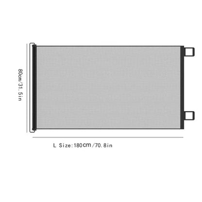 Retractable Pet Gate Dog Retractable Gate No-Drill Childproof Net Fence Cat Baffle for Indoor Staircase Patio Fireplace Deck