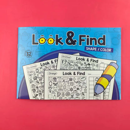 Interactive Hidden Object & Coloring Book for - Educational with Look & Find Activities, Sticker & Pages, Observation Skills & C
