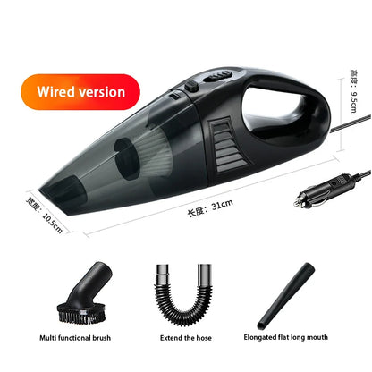 Wireless Car Vacuum Cleaner Portable Handheld - Dual Use for Home and Car Power Cord