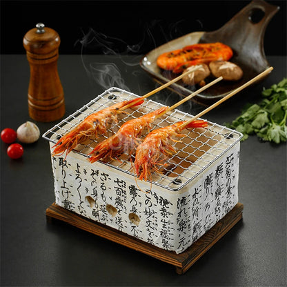 Portable Japanese Bbq Grill Korean Carbon Barbecue Grills Aluminium Alloy Indoor Outdoor Bbq Stove Barbecue Tools charcoal grill